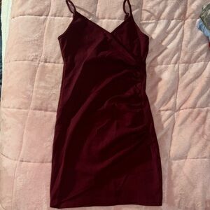 Maroon Mini Dress